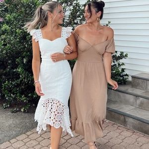 Lady Black Tie Giselle Dress - WHITE